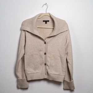 Banana Republic Factory grandpa sweater cardigan with oversized collar